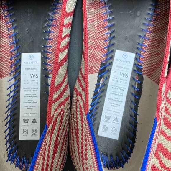 Rothy's The Loafer Red Zebra Size 6 - Picture 5 of 6